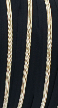 Endlosreißverschluss metallisiert schwarz/ eisgold (1m)